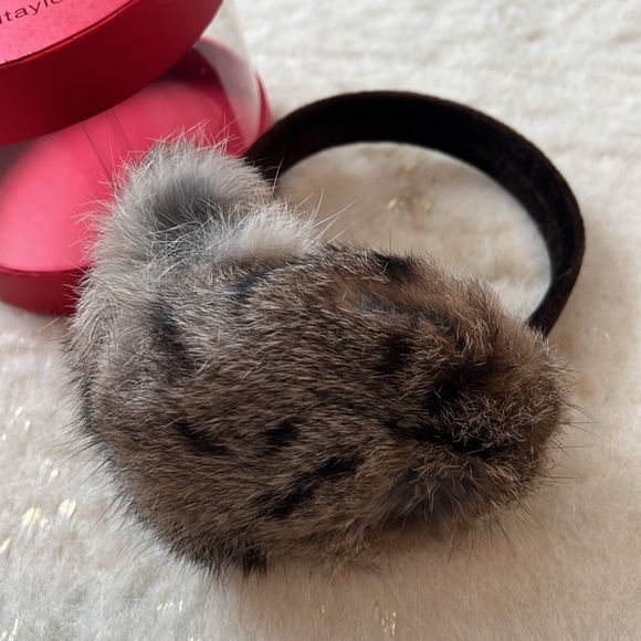Surell Rabbit Fur Ear Muffs - Picture 2 of 4